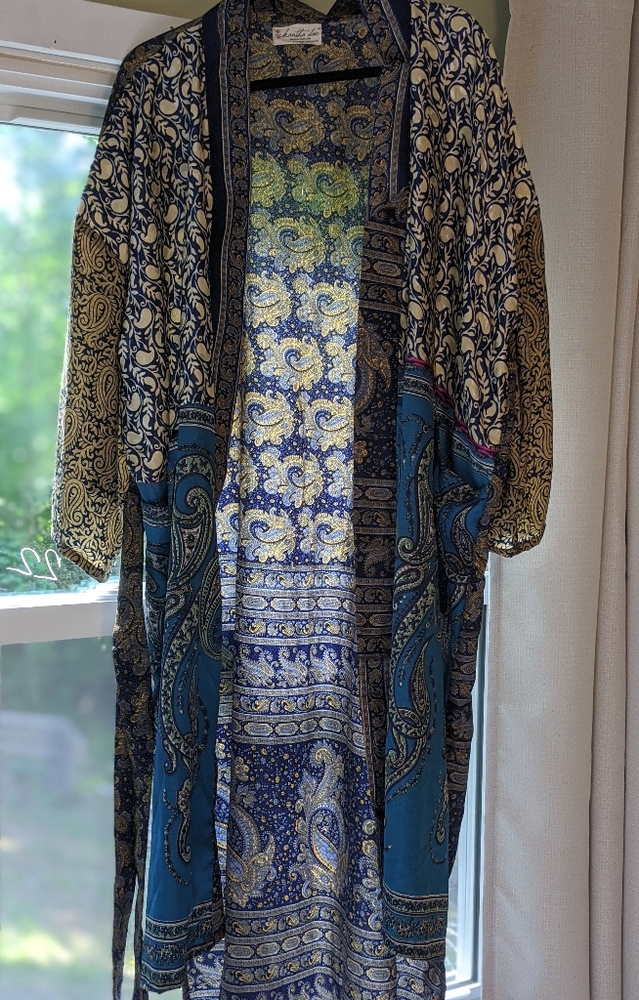 Kantha Bae silk Kimono duster